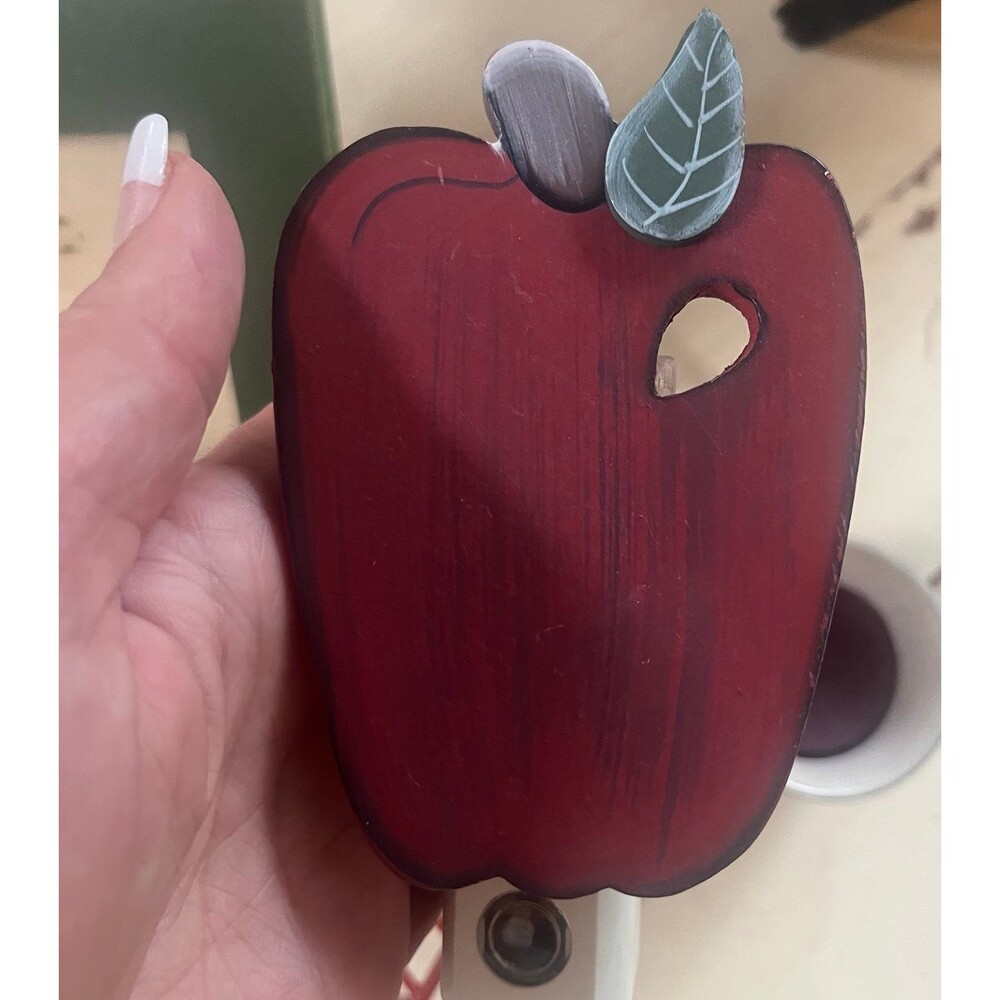 Vintage Wooden Country Decor Apple Nightlight